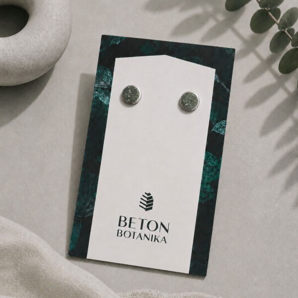 DOT FOR YOU – 6 mm sötétzöld beton bedugós fülbevaló