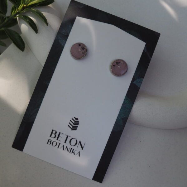 DOT FOR YOU – 8 mm lilásrózsaszín beton bedugós fülbevaló